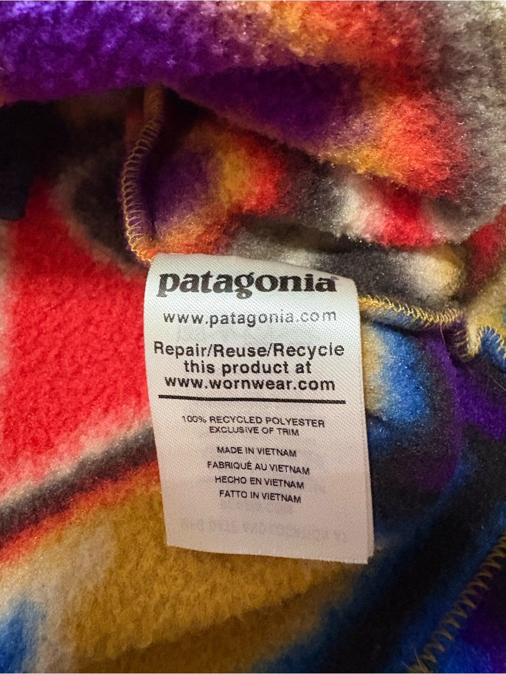 Patagonia Synchilla Cagoule Catalan Aztec w Unisex Men’s Medium/ Women’s Lrg - Picture 4 of 8